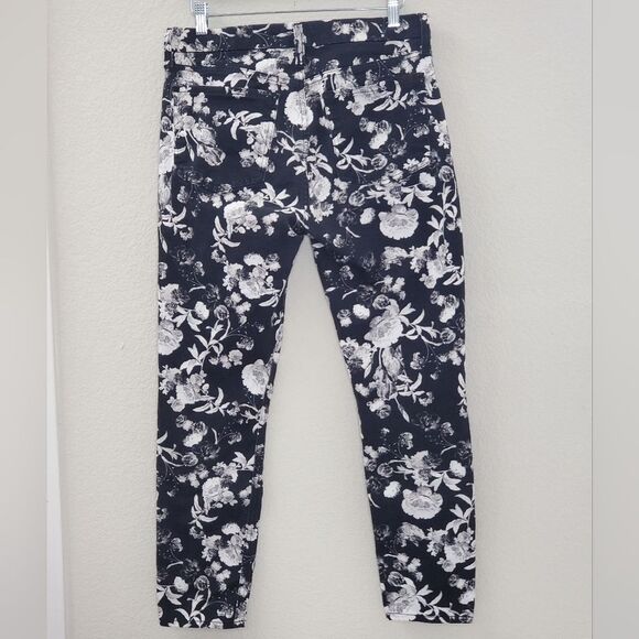 Jen7 by for all 7 mankind black and white floral pants - Picture 3 of 14